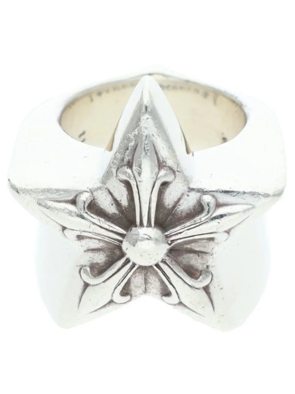 Chrome Hearts Str Large Star Silver Ring